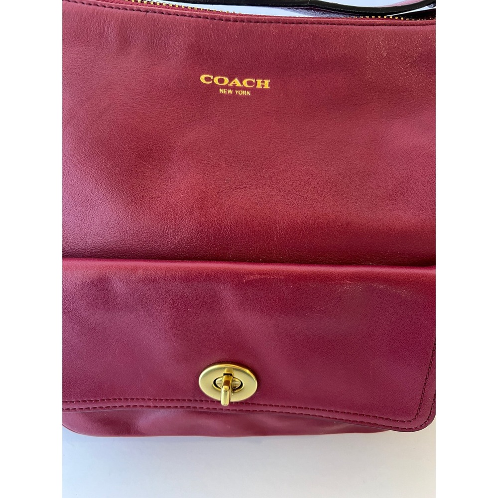 Coach Legacy Courtney Fuchsia Pink Leather Hobo Shoulder Bag 22381 - Picture 7 of 8